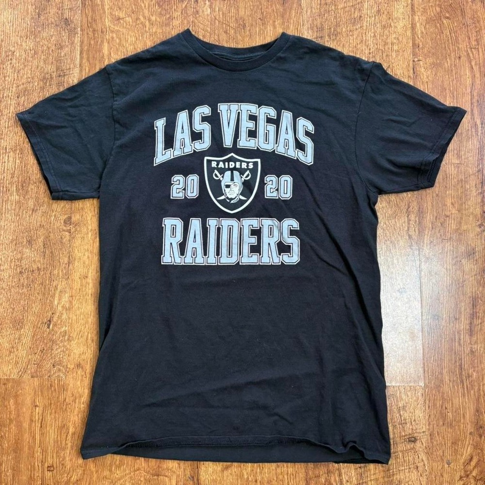 NFL Las Vegas Raiders T-Shirt Mens Medium Black Graphic Tee Football 2020